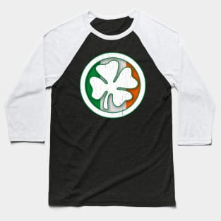 Irish Flag Shamrock Circle Baseball T-Shirt